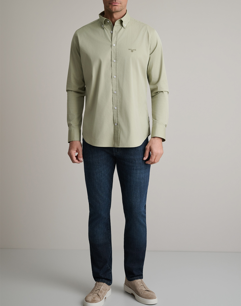 NAVY&GREEN ΠΟΥΚΑΜΙΣΟ COMFORT FIT 24NG.SD61/1B.8-PALE OLIVE GREEN LightGreen φωτογραφία