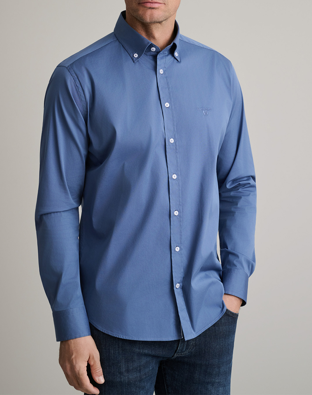 NAVY&GREEN ΠΟΥΚΑΜΙΣΟ COMFORT FIT 24NG.SD61/1B.8-DARK AVIO RoyalBlue