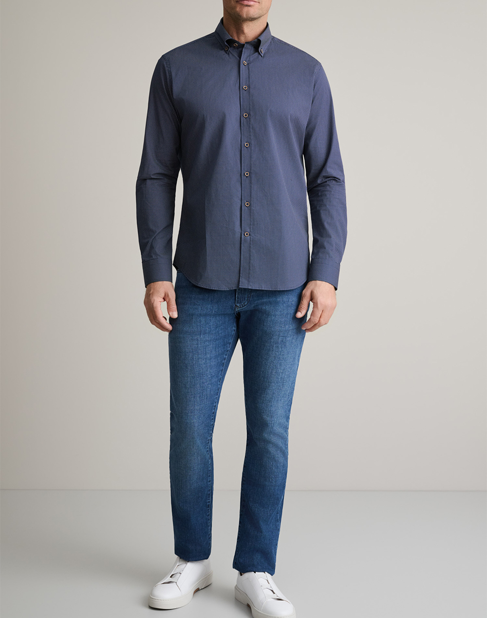 Navy Green Πουκαμισο Fit Line 24Ng B412 1B-Dk Lt Brown Navyblue ανδρικά ρούχα πουκάμισα Politikos Shop Πολιτικός