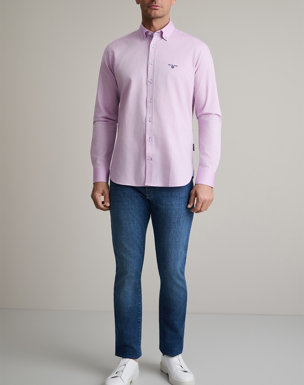 Navy Green Πουκαμισο Comfort Fit 24Ng Sd138 1B 2-Lilac Lilac ανδρικά ρούχα πουκάμισα Politikos Shop Πολιτικός