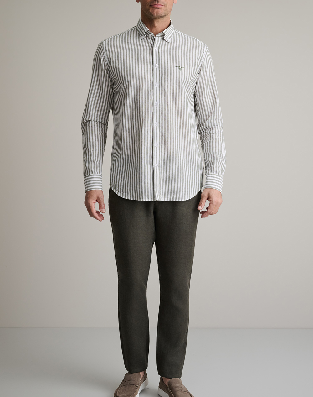 Navy Green Πουκαμισο Comfort Fit 24Ng Ca272 1B 1-White Dusty Mixed ανδρικά ρούχα πουκάμισα Politikos Shop Πολιτικός