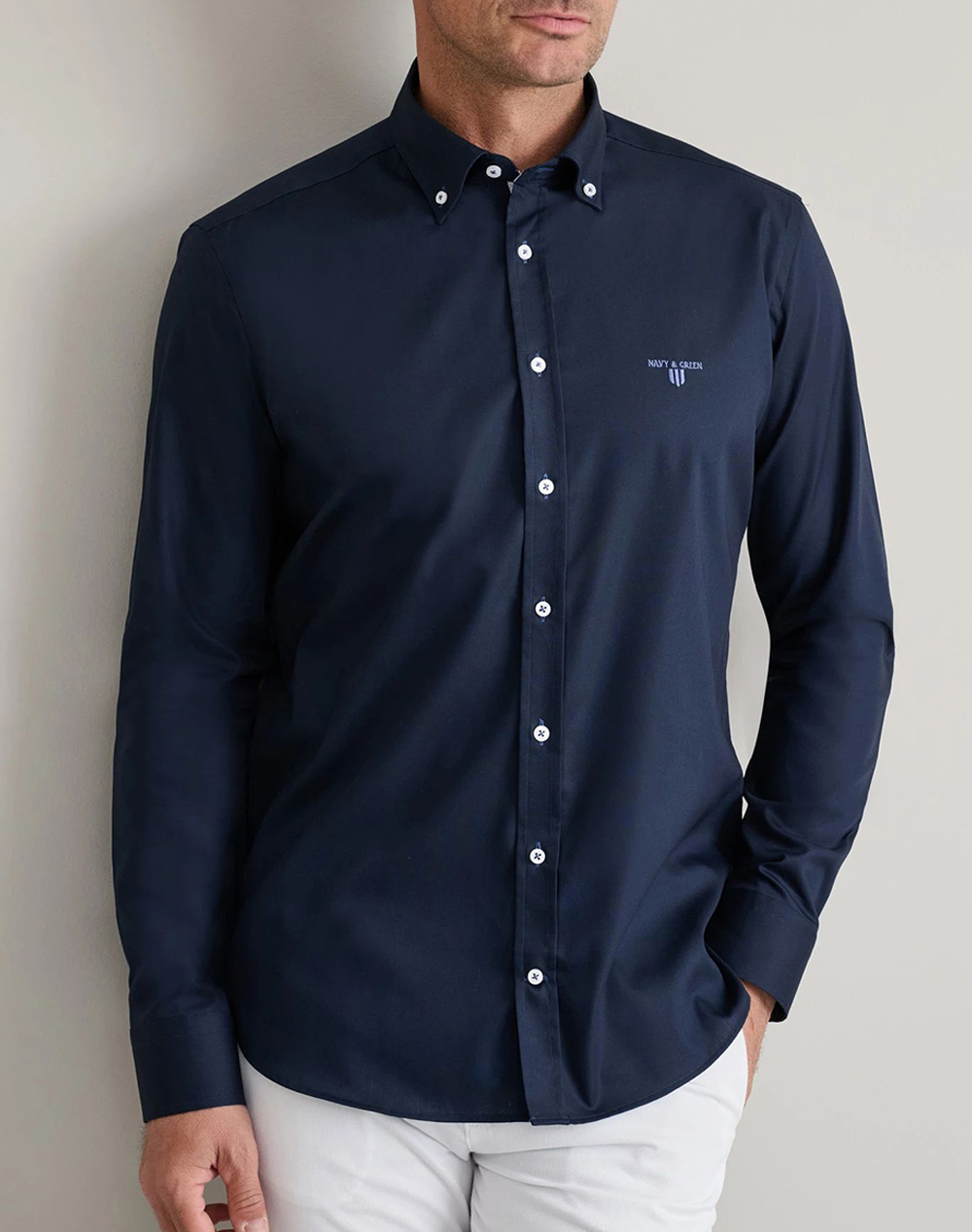 NAVY&GREEN ΠΟΥΚΑΜΙΣΟ COMFORT FIT 24NG.BX220/1B.3-DK BLUE DarkBlue