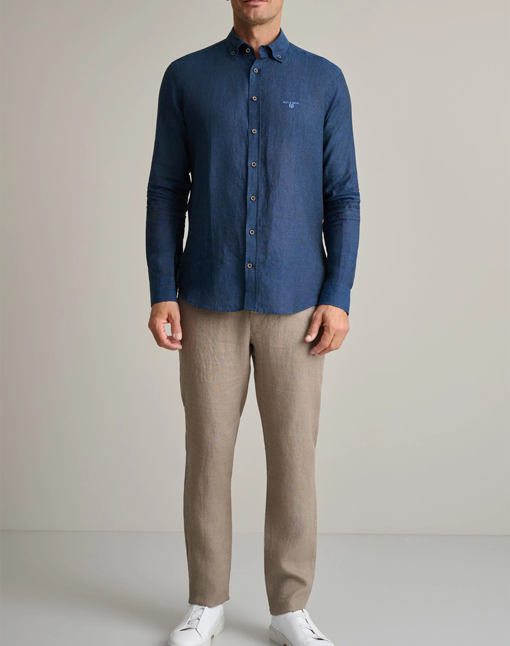 Navy Green Πουκαμισο Comfort Fit 24Ng Cs77 1B 4-Jet Blue Indigo ανδρικά ρούχα πουκάμισα Politikos Shop Πολιτικός