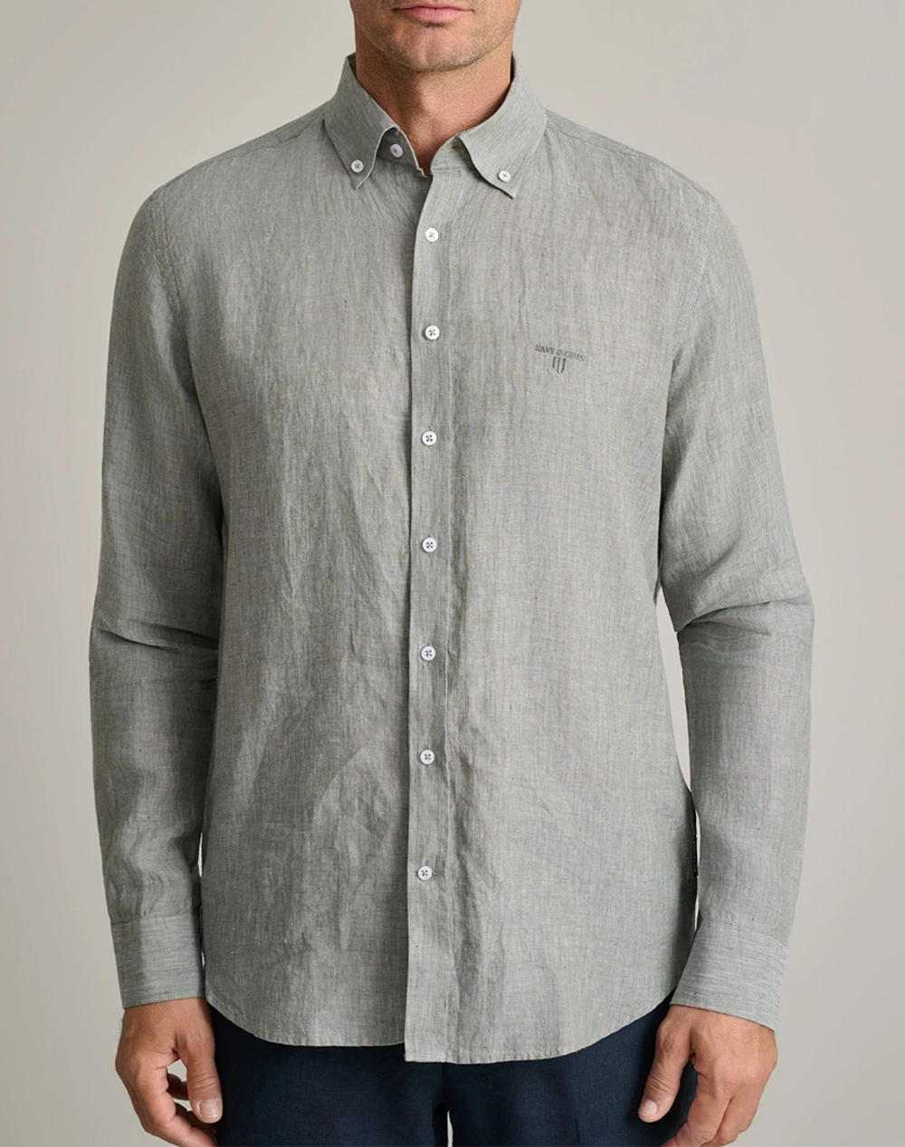 NAVY&GREEN ΠΟΥΚΑΜΙΣΟ COMFORT FIT 24NG.SF020/1B-SILVER GREEN Mixed