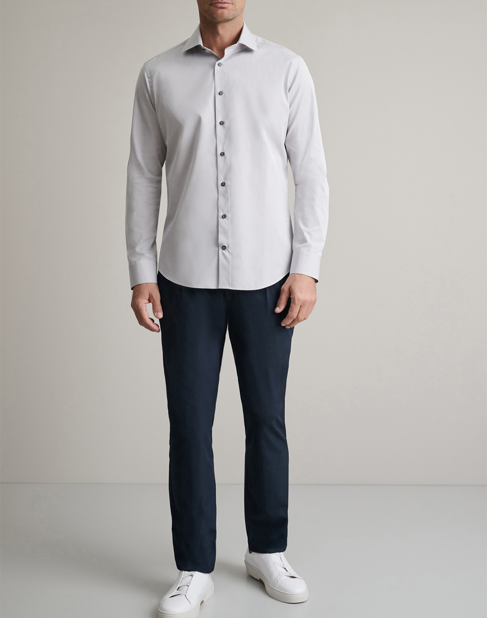 Navy Green Πουκαμισο Comfort Fit 24Ng B407 Ngm-Light Grey Lightgray ανδρικά ρούχα πουκάμισα Politikos Shop Πολιτικός