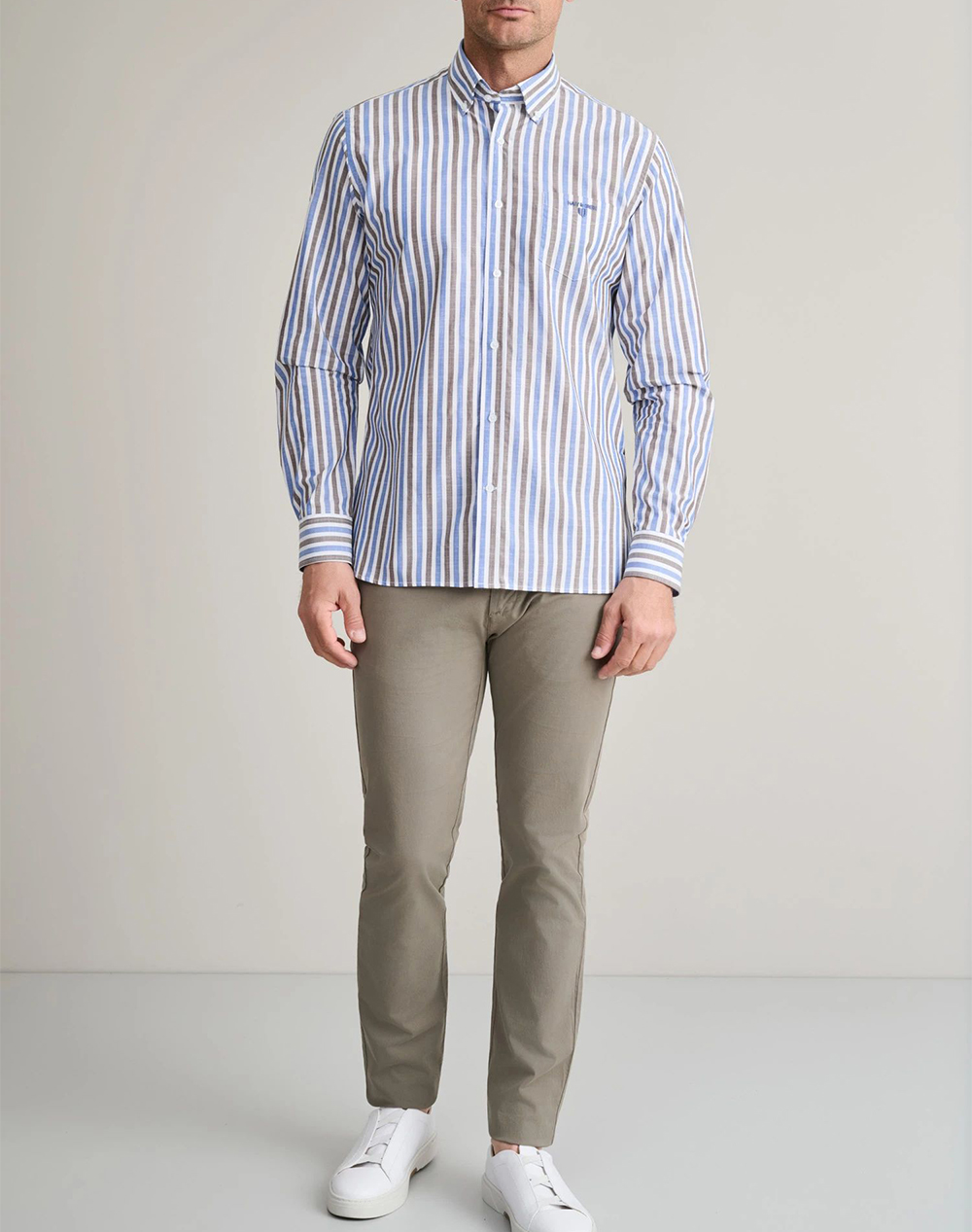 Navy Green Πουκαμισο Comfort Fit 24Ng Cs87 1B-Navy White Brown Mixed ανδρικά ρούχα πουκάμισα Politikos Shop Πολιτικός