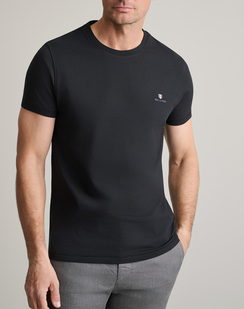 NAVY&GREEN ΜΠΛΟΥΖΑ ΛΑΙΜΟΚΟΨΗ 24MO.001/P.3-BLACK Black