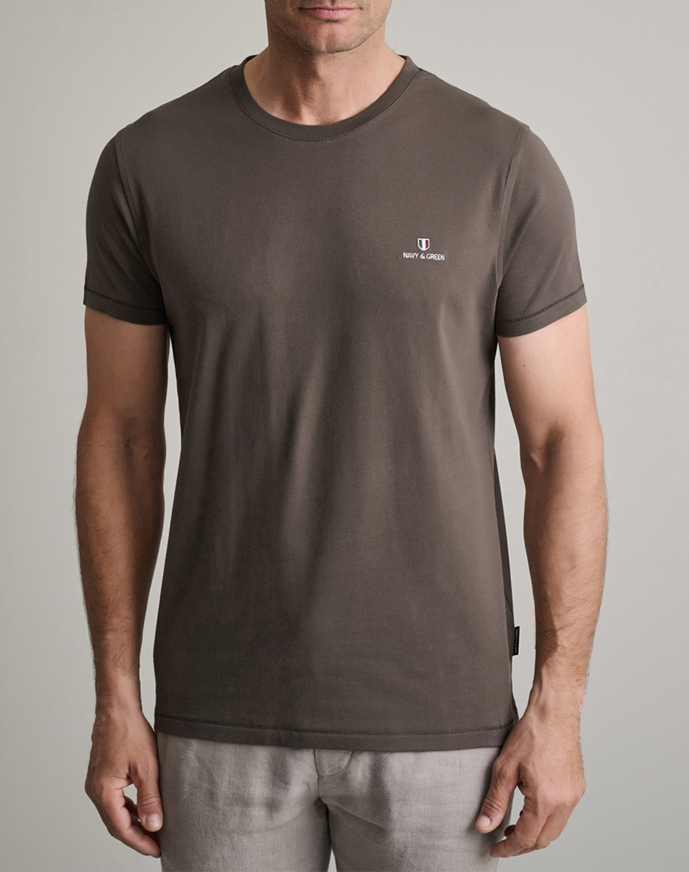 NAVY&GREEN ΜΠΛΟΥΖΑ ΛΑΙΜΟΚΟΨΗ 24MO.001/P.3-OLIVE BROWN Brown