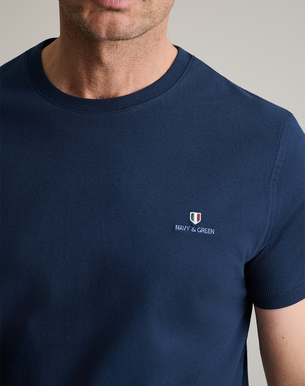 NAVY&GREEN ΜΠΛΟΥΖΑ ΛΑΙΜΟΚΟΨΗ 24MO.001/P.3-DARK BLUE DarkBlue φωτογραφία