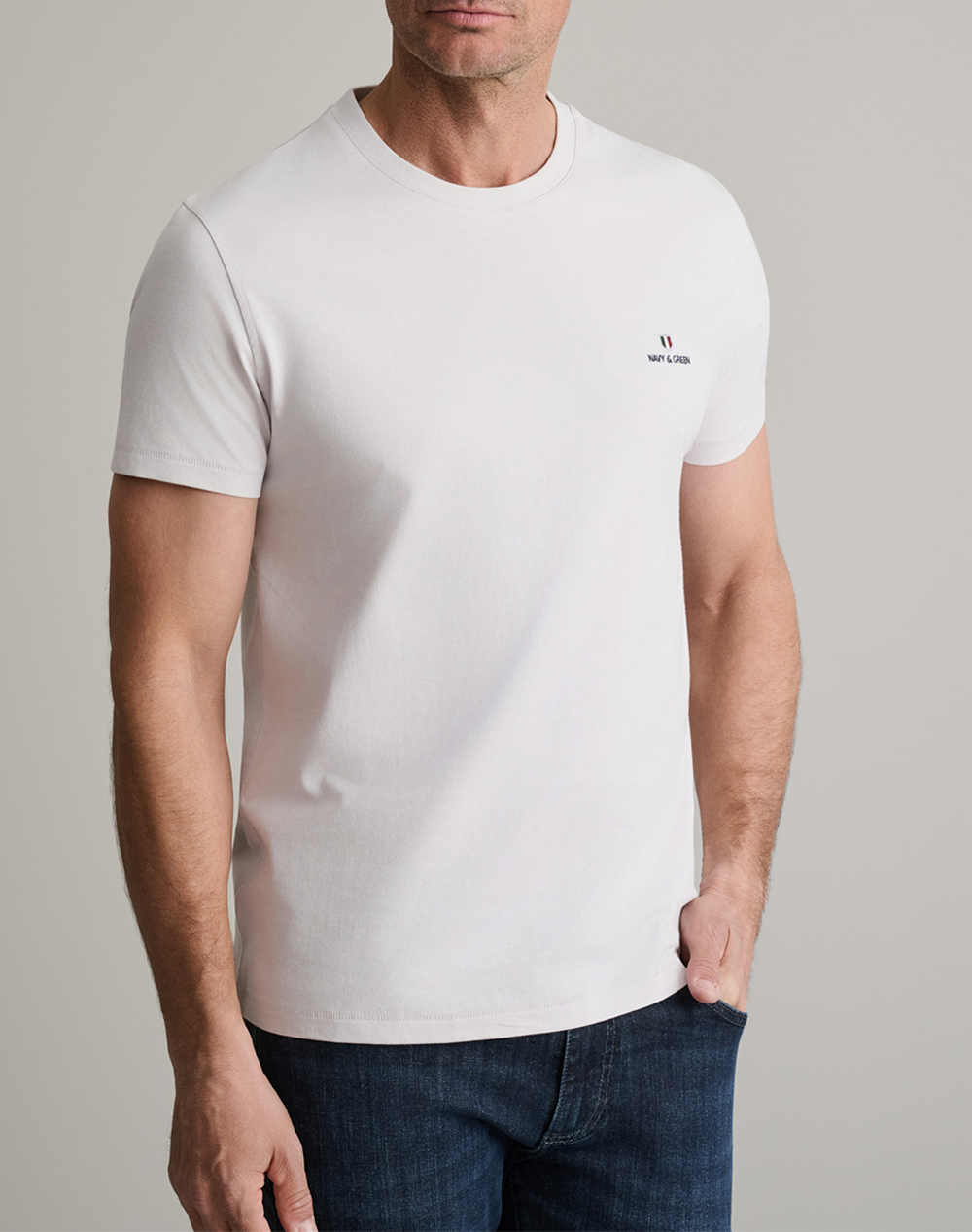 NAVY&GREEN ΜΠΛΟΥΖΑ ΛΑΙΜΟΚΟΨΗ 24MO.001/P.3-ICE OffWhite