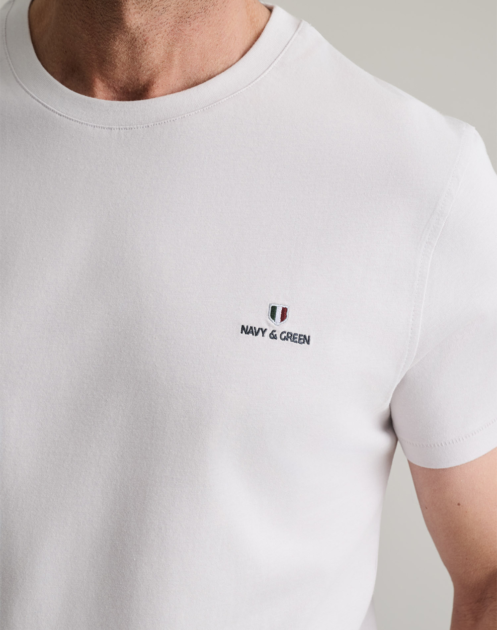 NAVY&GREEN ΜΠΛΟΥΖΑ ΛΑΙΜΟΚΟΨΗ 24MO.001/P.3-ICE OffWhite φωτογραφία