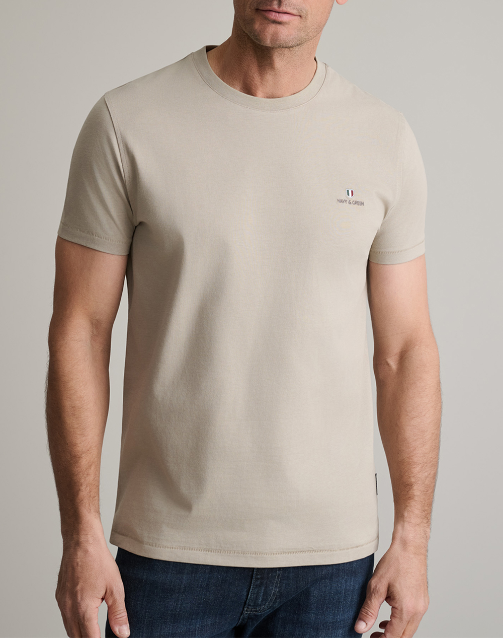 NAVY&GREEN ΜΠΛΟΥΖΑ ΛΑΙΜΟΚΟΨΗ 24MO.001/P.3-Oxford Tan SandyBrown