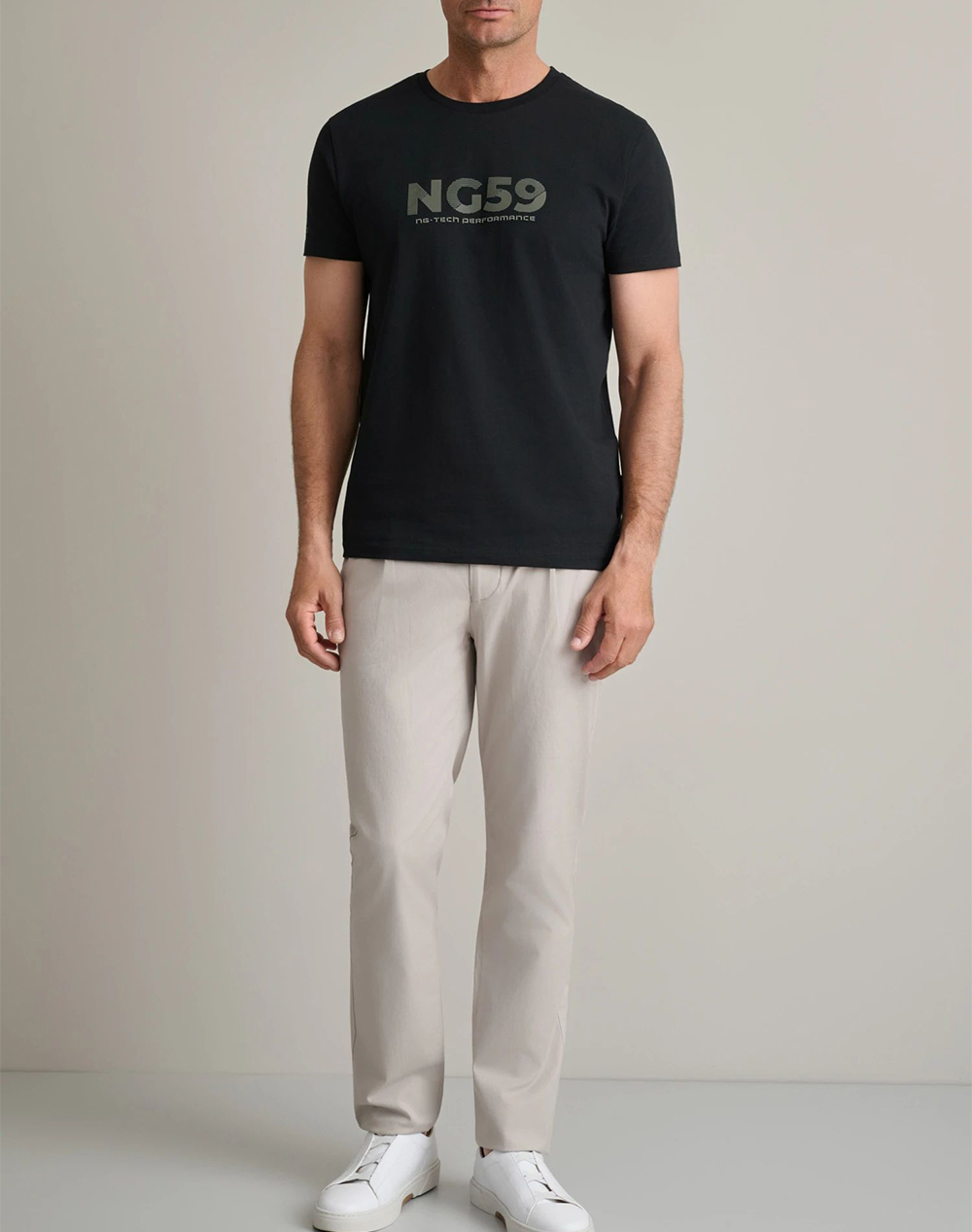 Navy Green Μπλούζα Λαιμοκοψη 24Tu 346 3R-Black Black ανδρικά ρούχα μπλούζες T-Shirt Politikos Shop Πολιτικός
