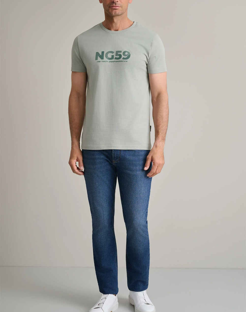 Navy Green Μπλούζα Λαιμοκοψη 24Tu 346 3R-Iceberg Lightgreen ανδρικά ρούχα μπλούζες T-Shirt Politikos Shop Πολιτικός