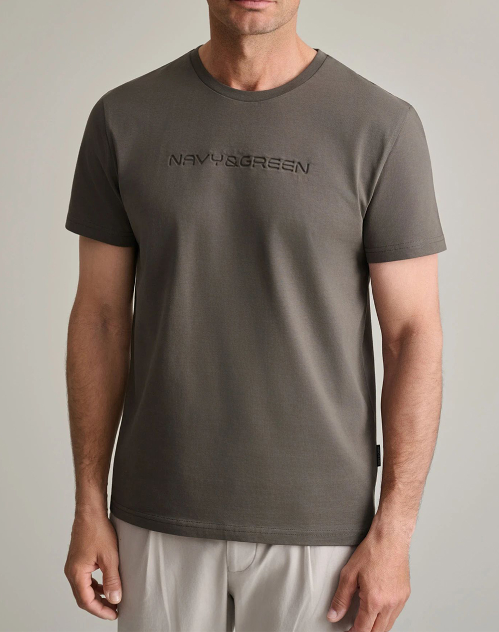 NAVY&GREEN ΜΠΛΟΥΖΑ ΛΑΙΜΟΚΟΨΗ 24TU.346/7R-OLIVE BROWN Olive