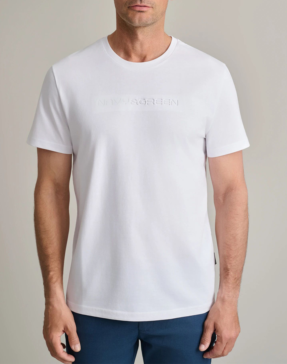NAVY&GREEN ΜΠΛΟΥΖΑ ΛΑΙΜΟΚΟΨΗ 24TU.346/7R-WHITE White