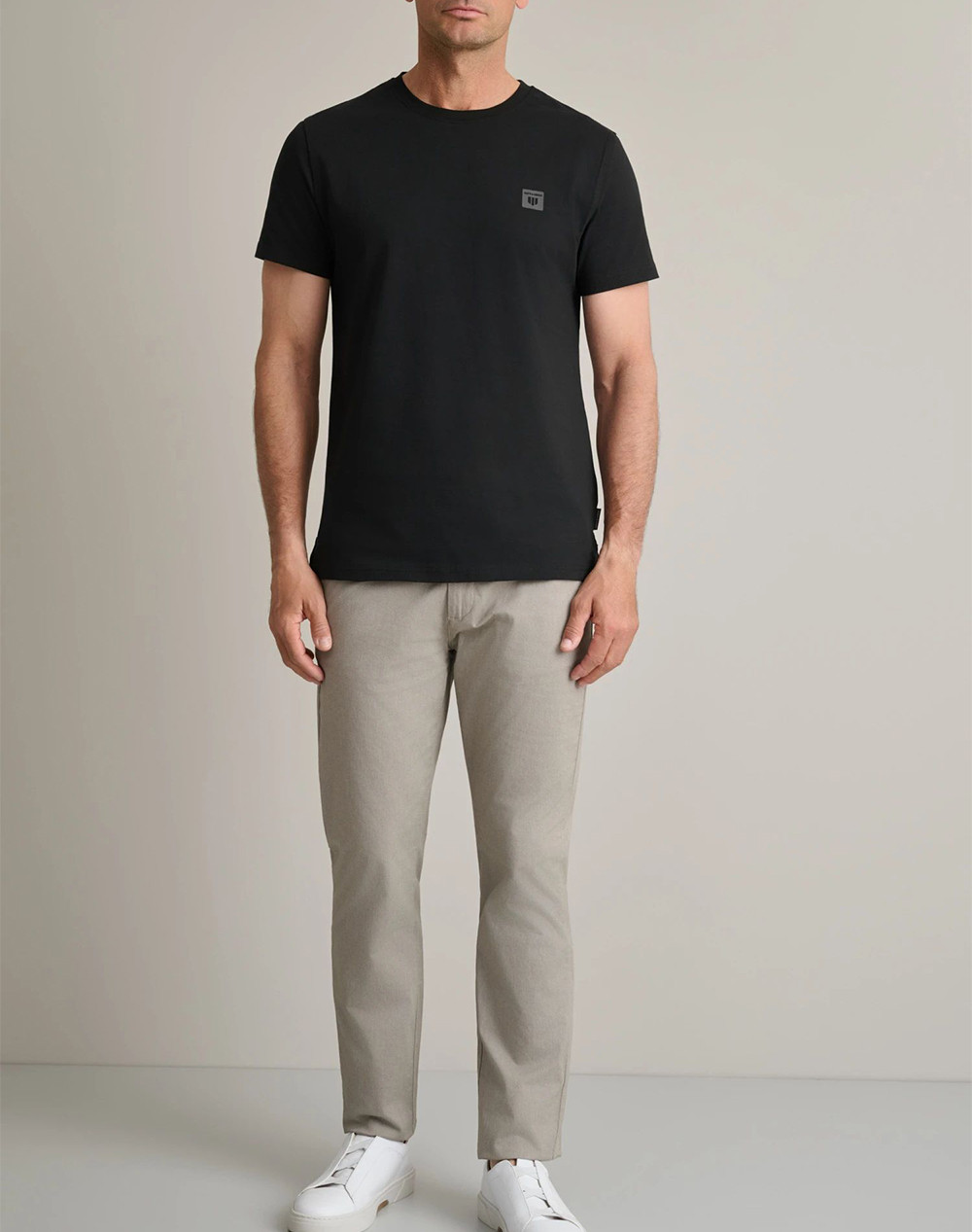 Navy Green Μπλούζα Λαιμοκοψη 24Mo 024 R-Black Black ανδρικά ρούχα μπλούζες T-Shirt Politikos Shop Πολιτικός