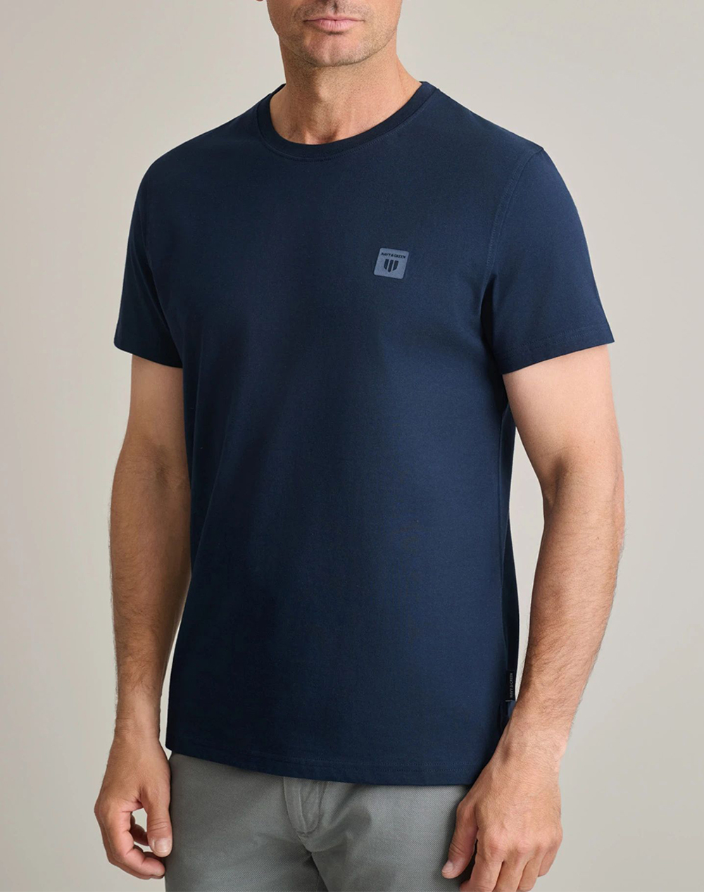 NAVY&GREEN ΜΠΛΟΥΖΑ ΛΑΙΜΟΚΟΨΗ 24MO.024/R-MARINE BLUE DarkBlue