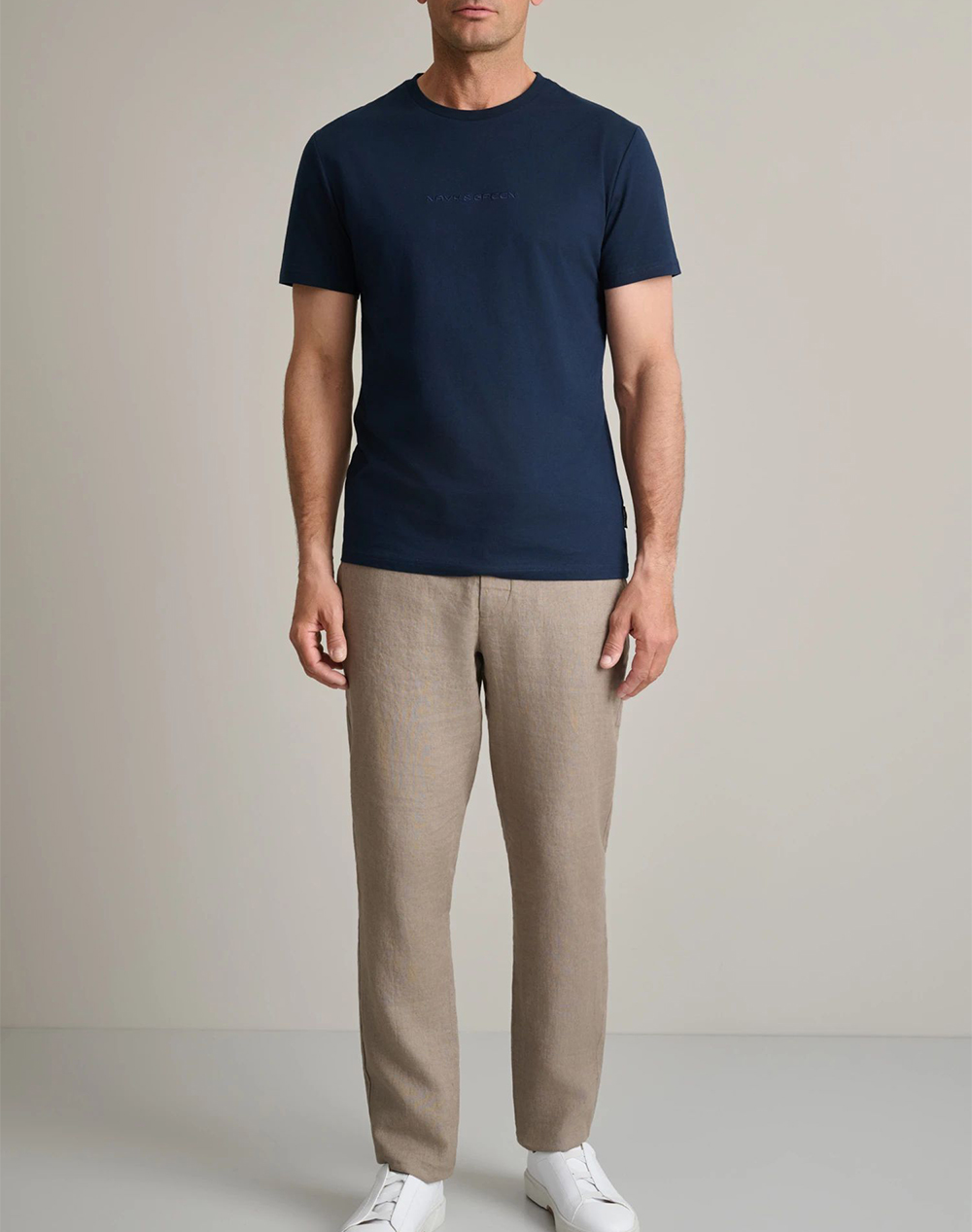 Navy Green Μπλούζα Λαιμοκοψη 24Mo 022 R-Marine Blue Darkblue ανδρικά ρούχα μπλούζες T-Shirt Politikos Shop Πολιτικός
