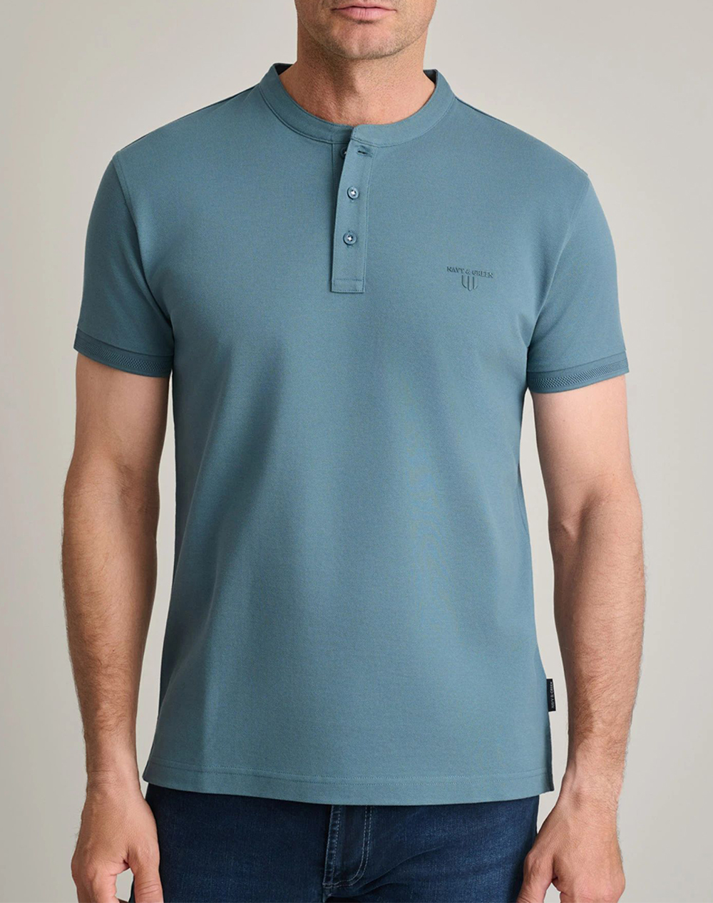 NAVY&GREEN ΜΠΛΟΥΖΑ ΛΑΙΜΟΚΟΨΗ ΜΕ ΚΟΥΜΠΙΑ 24TS.005/YL/PB-PILOT BLUE Blue