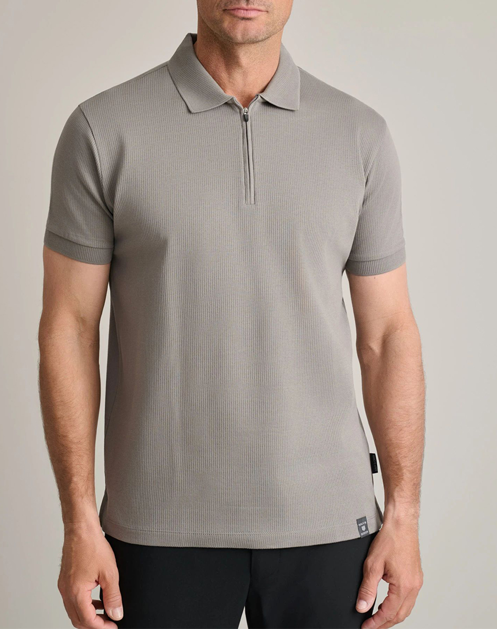 NAVY&GREEN ΜΠΛΟΥΖΑΚΙ ΠΟΛΟ ΜΕ ΦΕΡΜΟΥΑΡ , CUSTOM FIT 24IL.004/PLZ-Cobblestone Gray