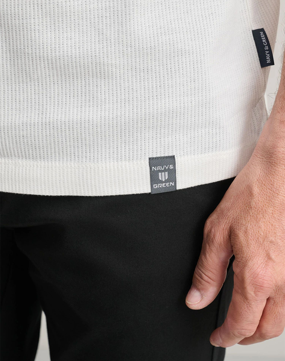 Navy Green Μπλουζακι Πολο με Φερμουαρ Custom Fit 24Il 004 Plz-White White ανδρικά ρούχα μπλούζες Polo Politikos Shop Πολιτικός