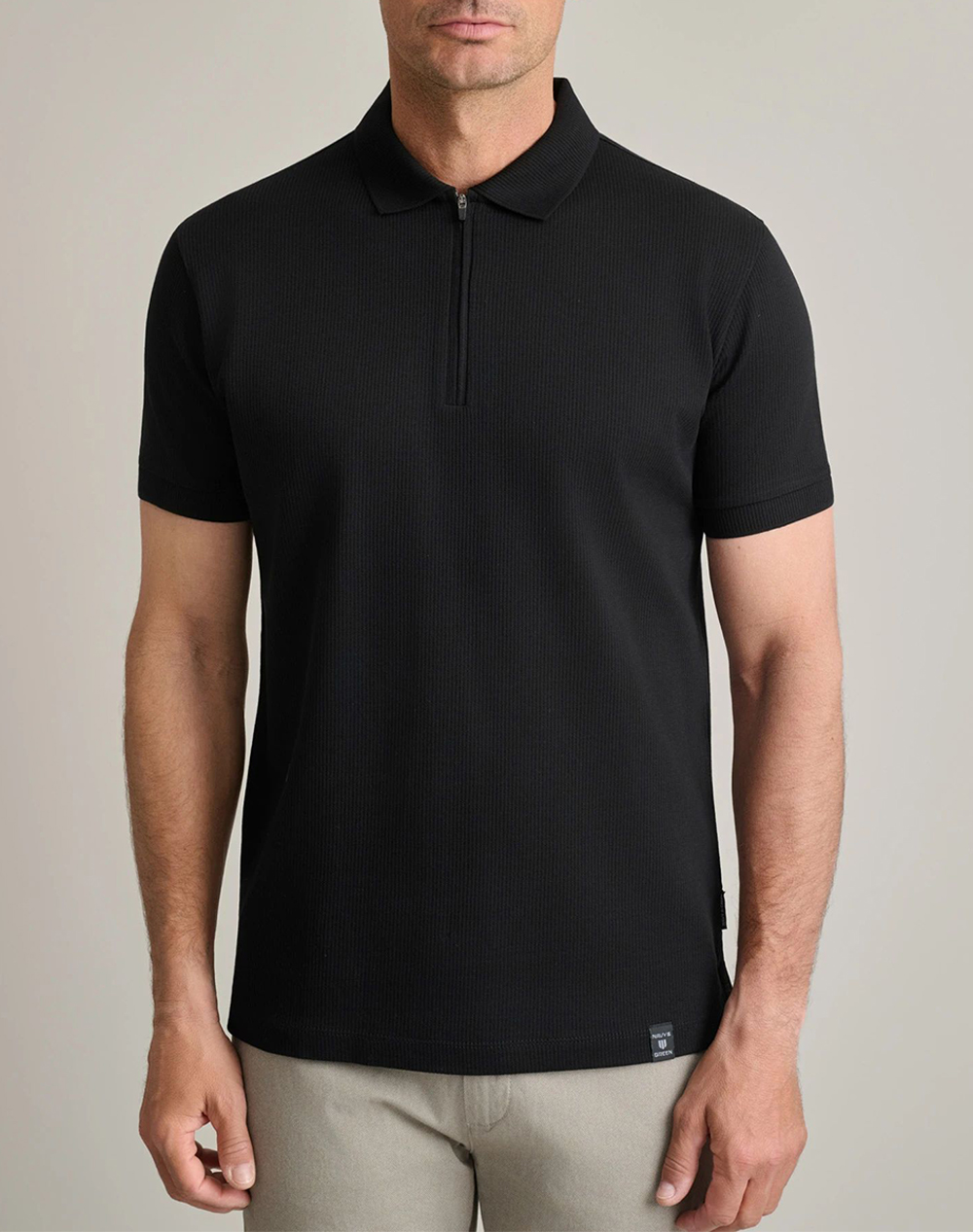 NAVY&GREEN ΜΠΛΟΥΖΑΚΙ ΛΑΙΜΟΚΟΨΗ, ΜΑΚΡΥ ΜΑΝΙΚI 24MO.027/R/LS-BLACK Black