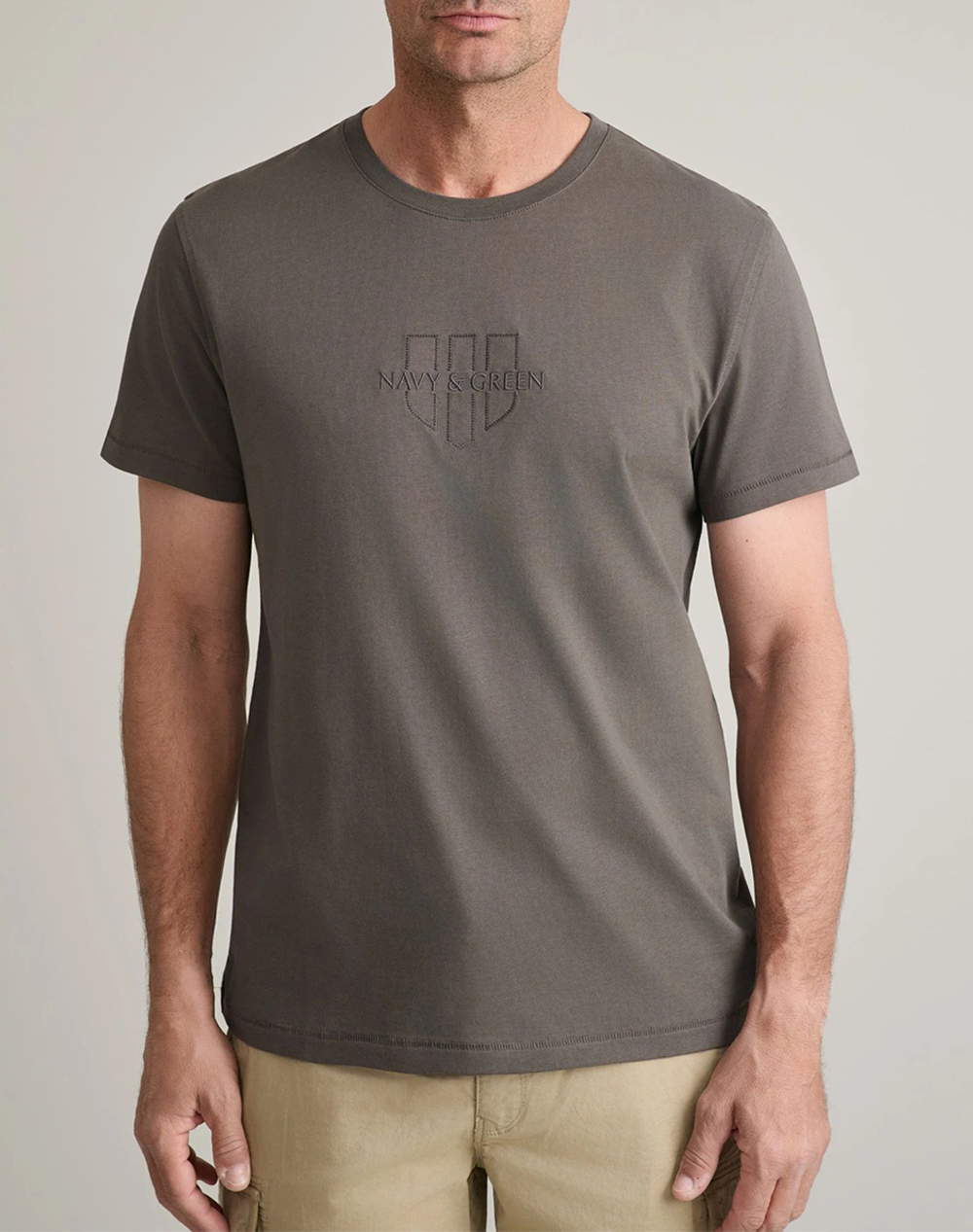 NAVY&GREEN ΜΠΛΟΥΖΑ ΛΑΙΜΟΚΟΨΗ 24TU.346/4R-OLIVE BROWN Mixed
