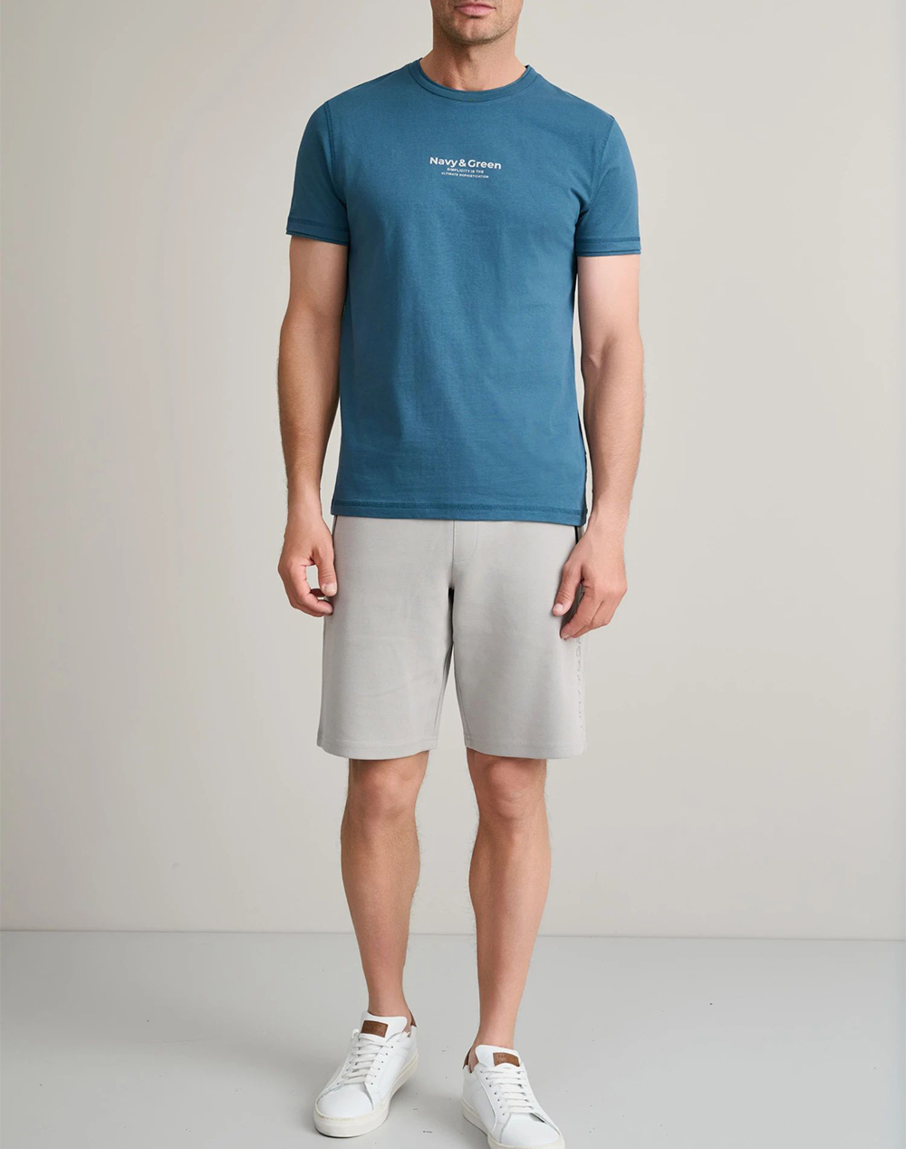 Navy Green Μπλούζα Λαιμοκοψη 24Tu 346 6R-Deep Ocean Oceanblue ανδρικά ρούχα μπλούζες T-Shirt Politikos Shop Πολιτικός