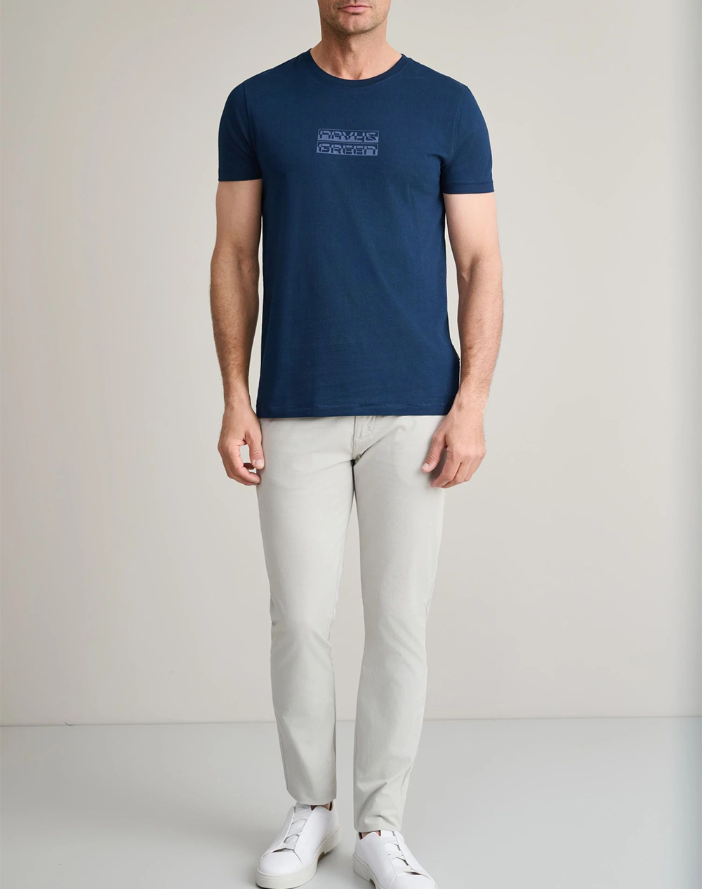 Navy Green Μπλούζα Λαιμοκοψη 24Tu 346 8R-Dark Blue Darkblue ανδρικά ρούχα μπλούζες T-Shirt Politikos Shop Πολιτικός