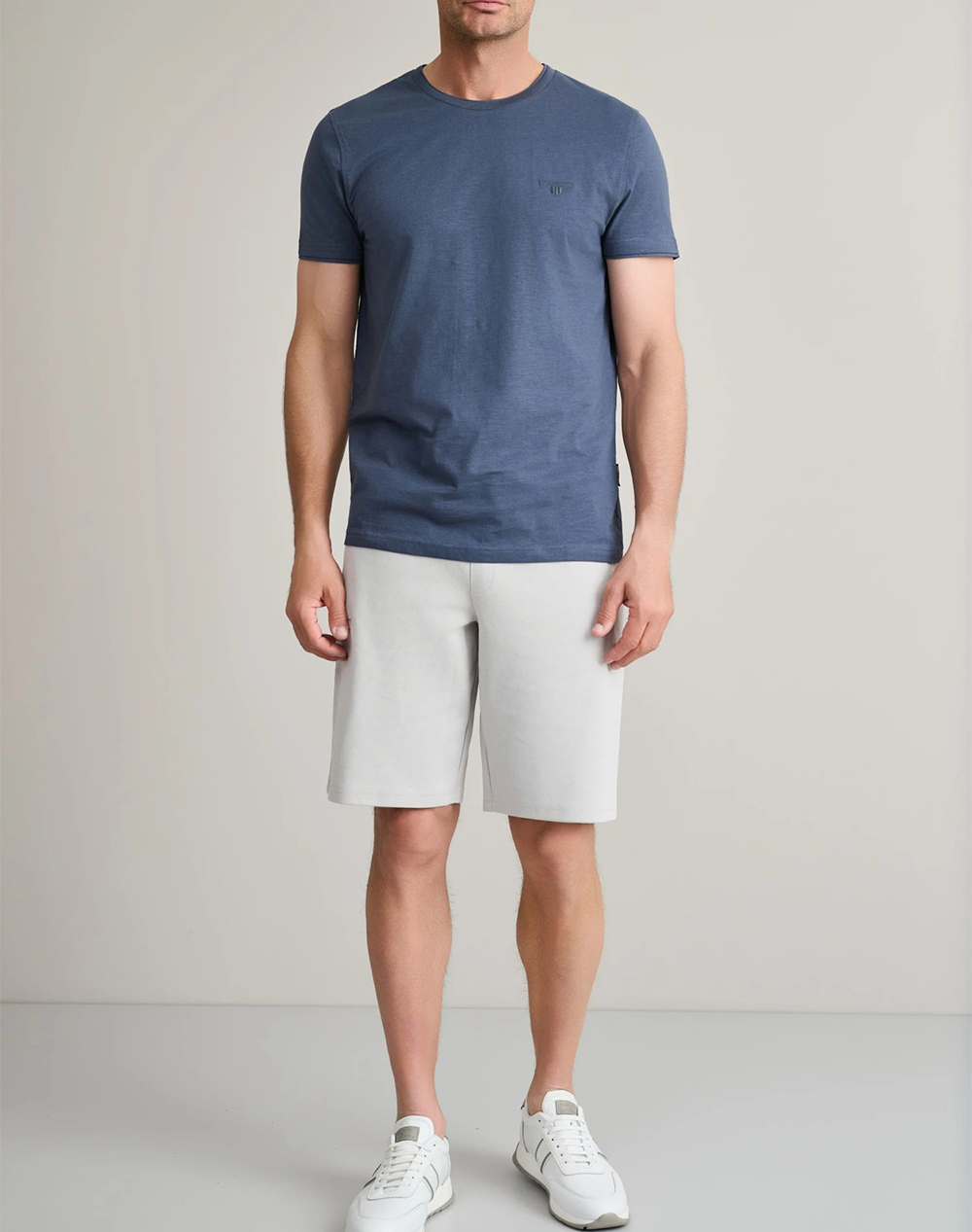 Navy Green Μπλούζα Λαιμοκοψη 24Tu 323 6P 2-Orion Blue ανδρικά ρούχα μπλούζες T-Shirt Politikos Shop Πολιτικός