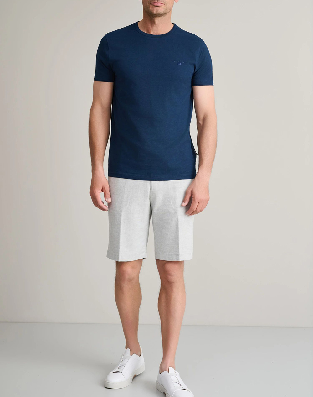 Navy Green Μπλούζα Λαιμοκοψη 24Tu 323 6P 2-Dark Blue Darkblue ανδρικά ρούχα μπλούζες T-Shirt Politikos Shop Πολιτικός