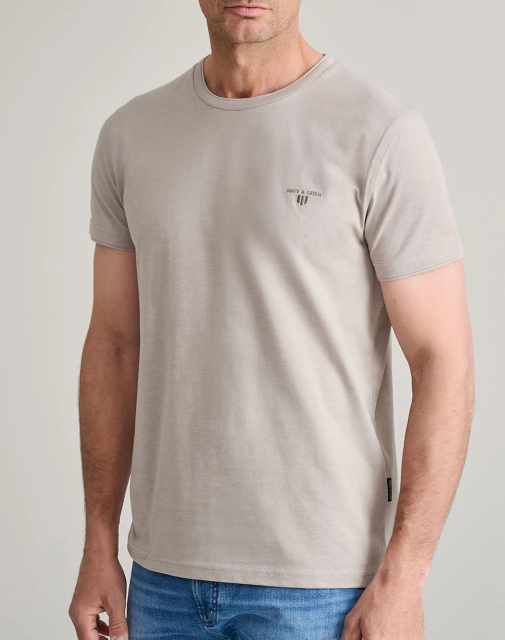 NAVY&GREEN ΜΠΛΟΥΖΑ ΛΑΙΜΟΚΟΨΗ 24TU.323/6P.2-Oxford Tan Tan