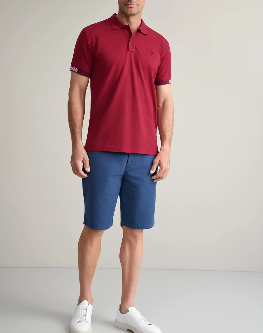 NAVY&GREEN ΜΠΛΟΥΖΑΚΙ ΠΟΛΟ Μ/ΧΡΩΜΟ, CUSTOM FIT 24GE.1041-MERLOT DarkRed φωτογραφία