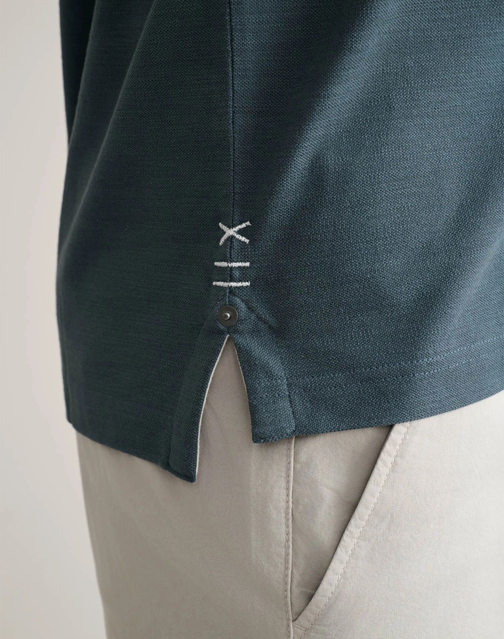 NAVY&GREEN ΜΠΛΟΥΖΑΚΙ ΠΟΛΟ Μ/ΧΡΩΜΟ, CUSTOM FIT 24GE.1040-DARK SHADOW DarkOliveGreen φωτογραφία