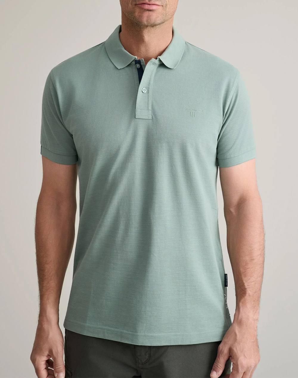 NAVY&GREEN ΜΠΛΟΥΖΑΚΙ ΠΟΛΟ Μ/ΧΡΩΜΟ, CUSTOM FIT 24GE.1040-STORMY SEA Veraman