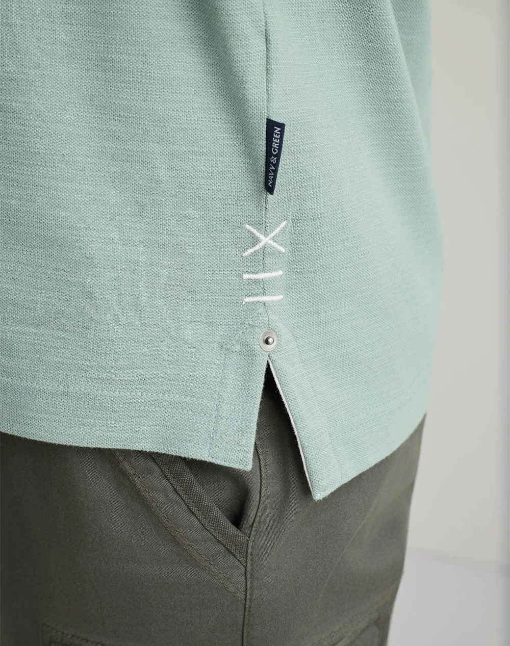 NAVY&GREEN ΜΠΛΟΥΖΑΚΙ ΠΟΛΟ Μ/ΧΡΩΜΟ, CUSTOM FIT 24GE.1040-STORMY SEA Veraman φωτογραφία