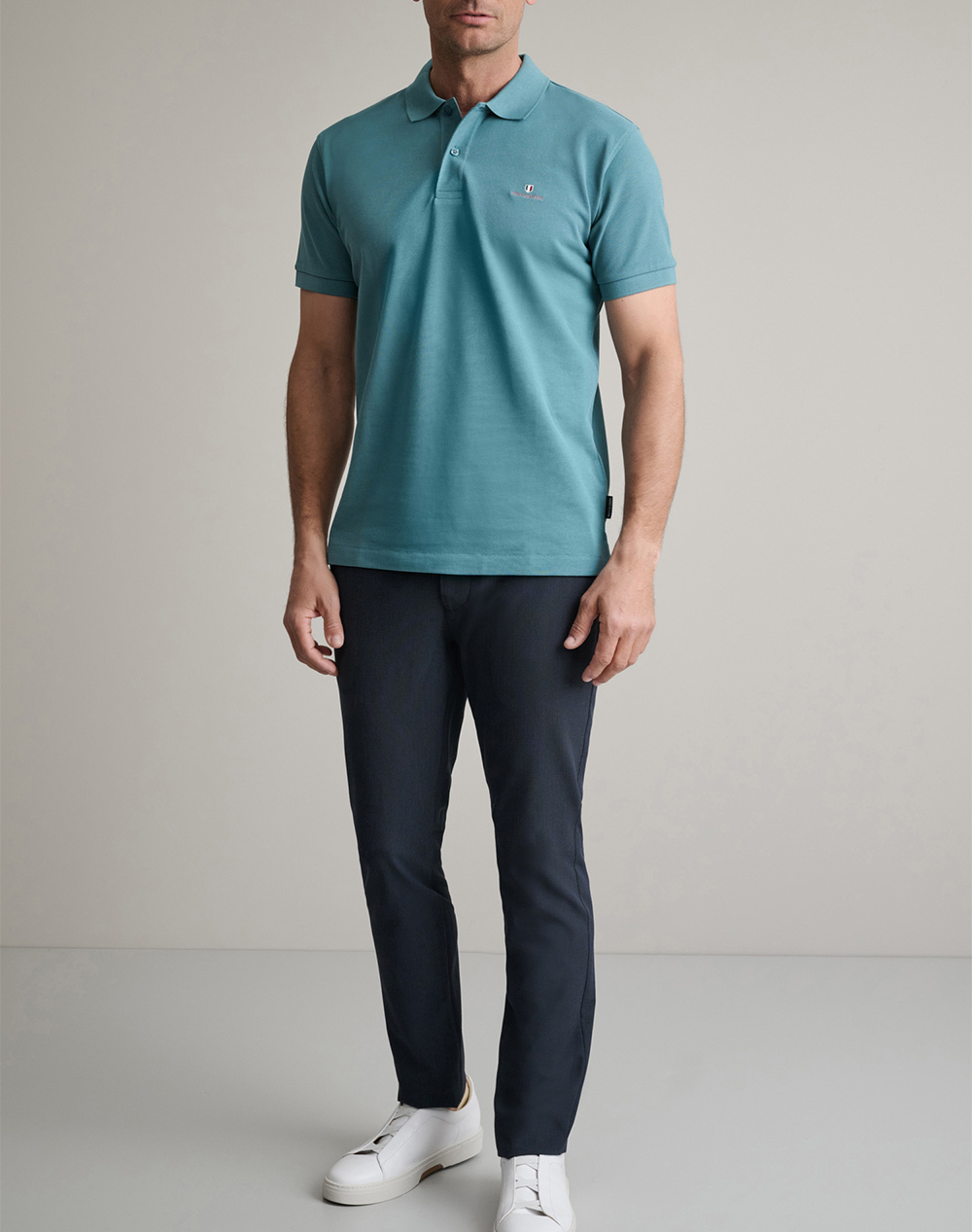 NAVY&GREEN ΜΠΛΟΥΖΑΚΙ ΠΟΛΟ M/ΧΡΩΜΟ, CUSTOM FIT 24GE.300.9-DEEP SEA Aqua φωτογραφία