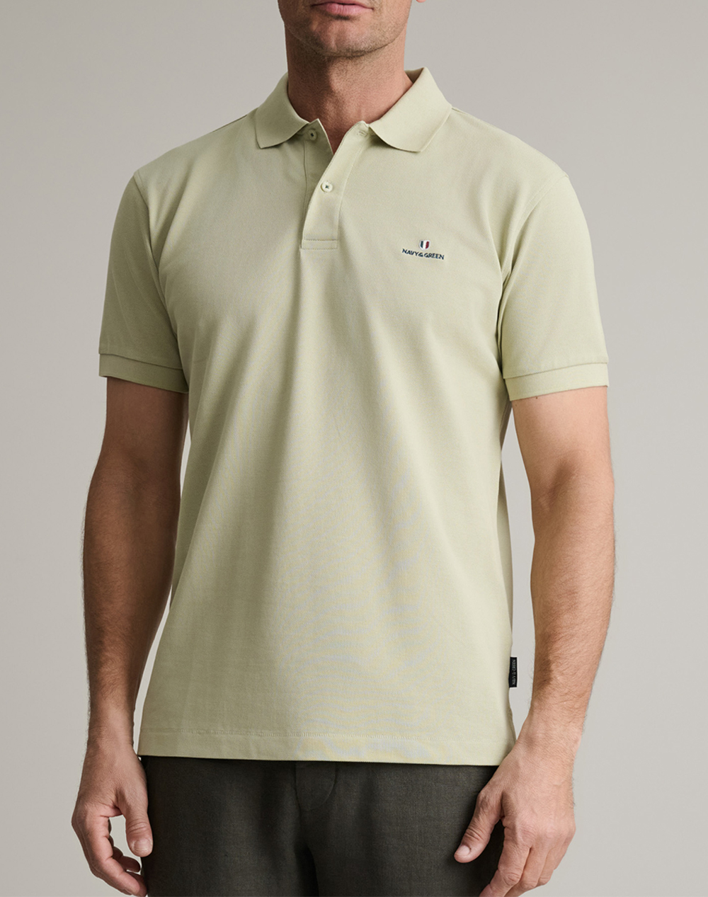 NAVY&GREEN ΜΠΛΟΥΖΑΚΙ ΠΟΛΟ M/ΧΡΩΜΟ, CUSTOM FIT 24GE.300.9-BUTTER YELLOW LightYellow