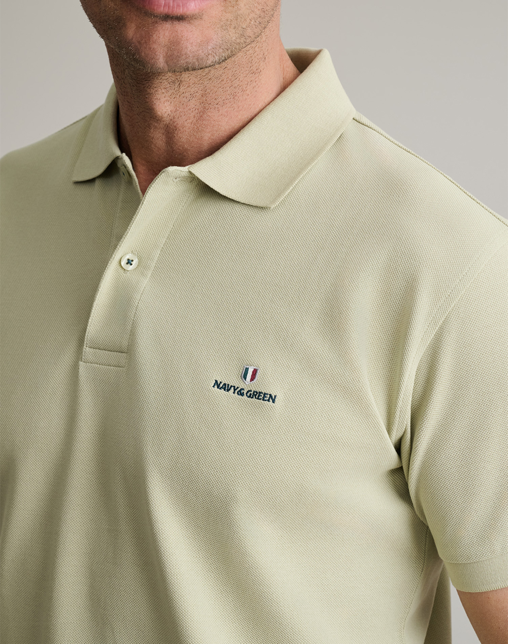 NAVY&GREEN ΜΠΛΟΥΖΑΚΙ ΠΟΛΟ M/ΧΡΩΜΟ, CUSTOM FIT 24GE.300.9-BUTTER YELLOW LightYellow φωτογραφία