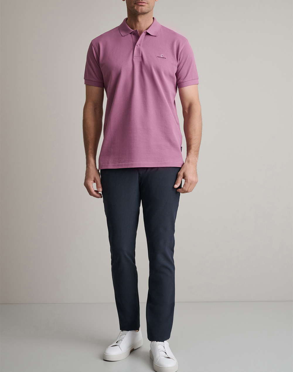 Navy Green Μπλουζακι Πολο M Χρωμο Custom Fit 24Ge 300 9-Grape Nectar Violet ανδρικά ρούχα μπλούζες Polo Politikos Shop Πολιτικός