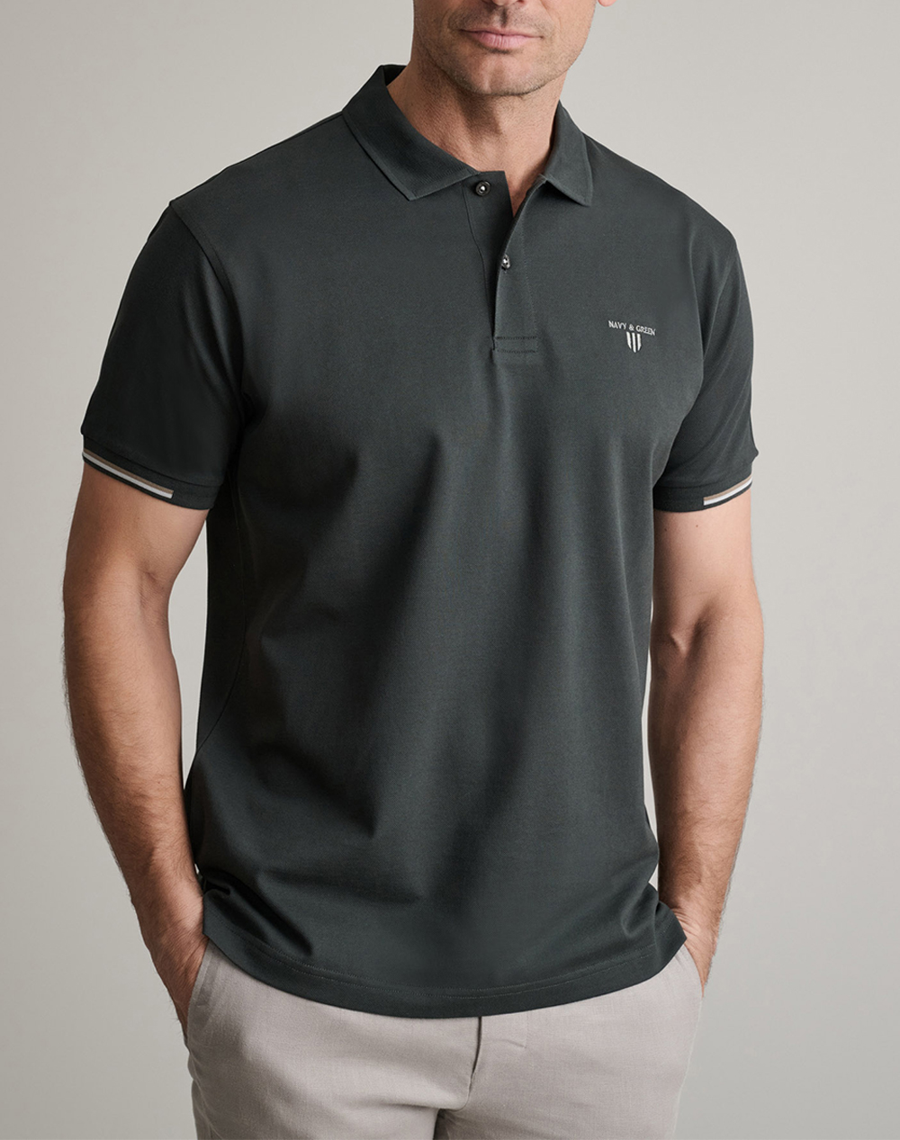 Navy Green Μπλούζα Πολο 24Ey 040 2Pl-Deepest Darkgreen ανδρικά ρούχα μπλούζες Polo Politikos Shop Πολιτικός