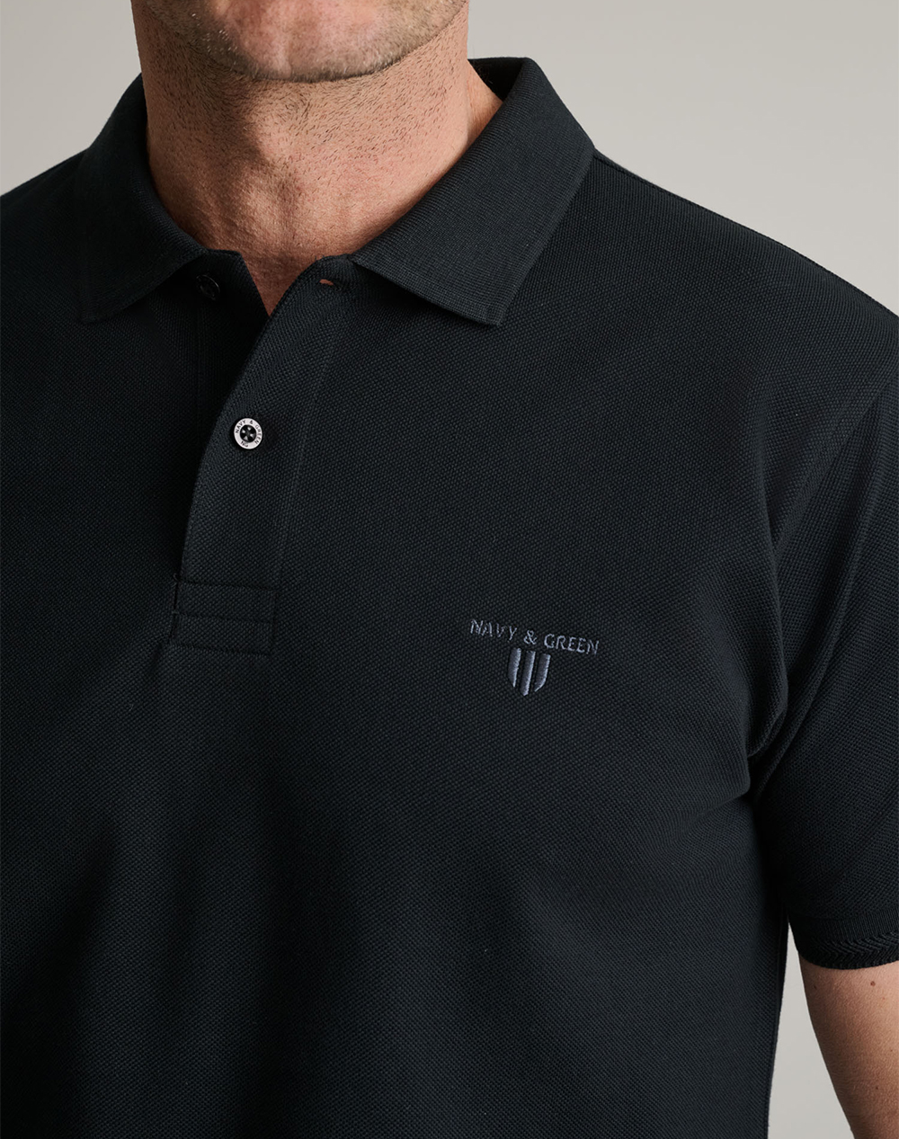 NAVY&GREEN ΜΠΛΟΥΖΑ ΠΟΛΟ, YOUNG LINE 24EY.007/PL/YL.2-BLACK Black φωτογραφία