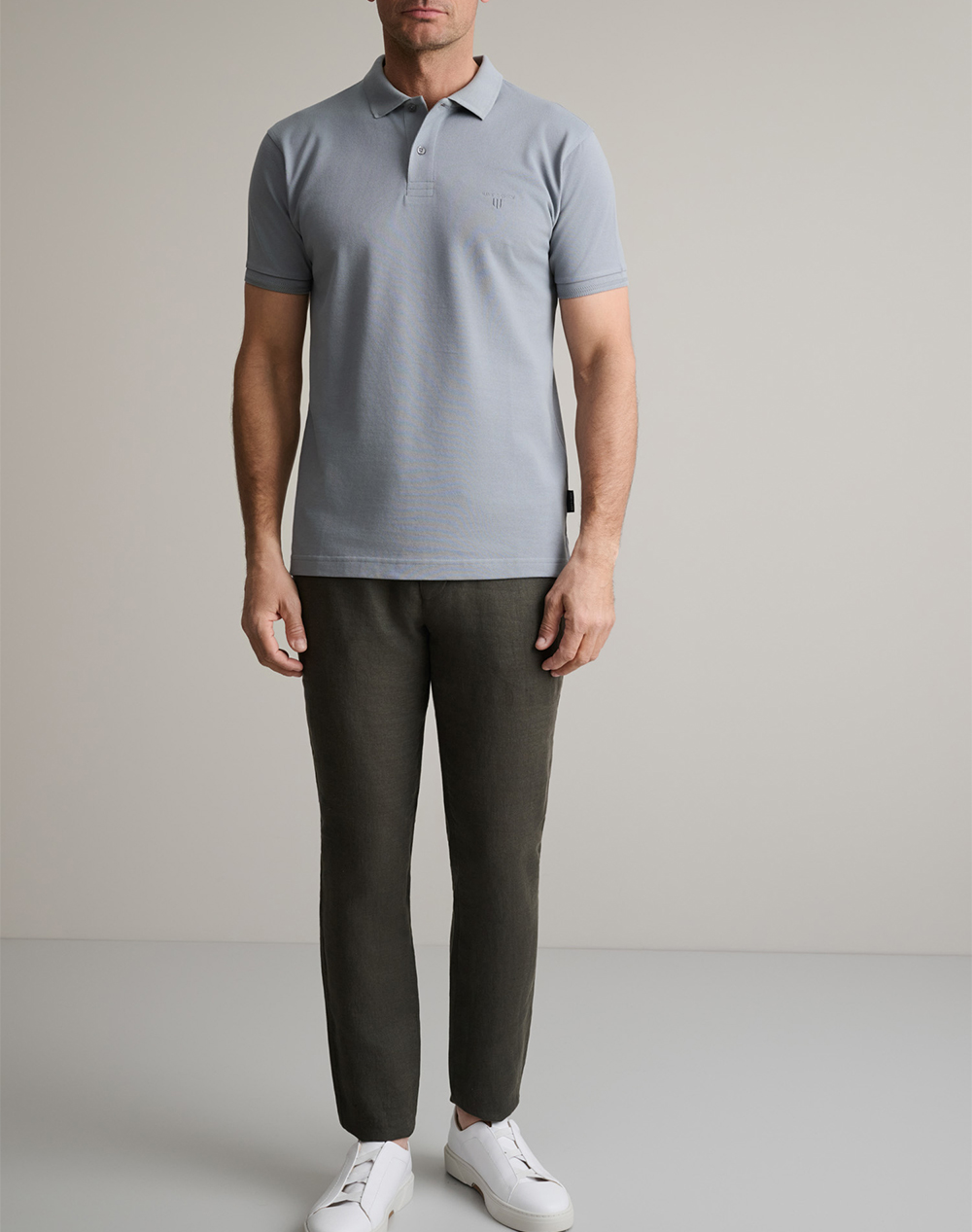Navy Green Μπλούζα Πολο Young Line 24Ey 007 Pl Yl 2-Stormcloud Gray ανδρικά ρούχα μπλούζες Polo Politikos Shop Πολιτικός