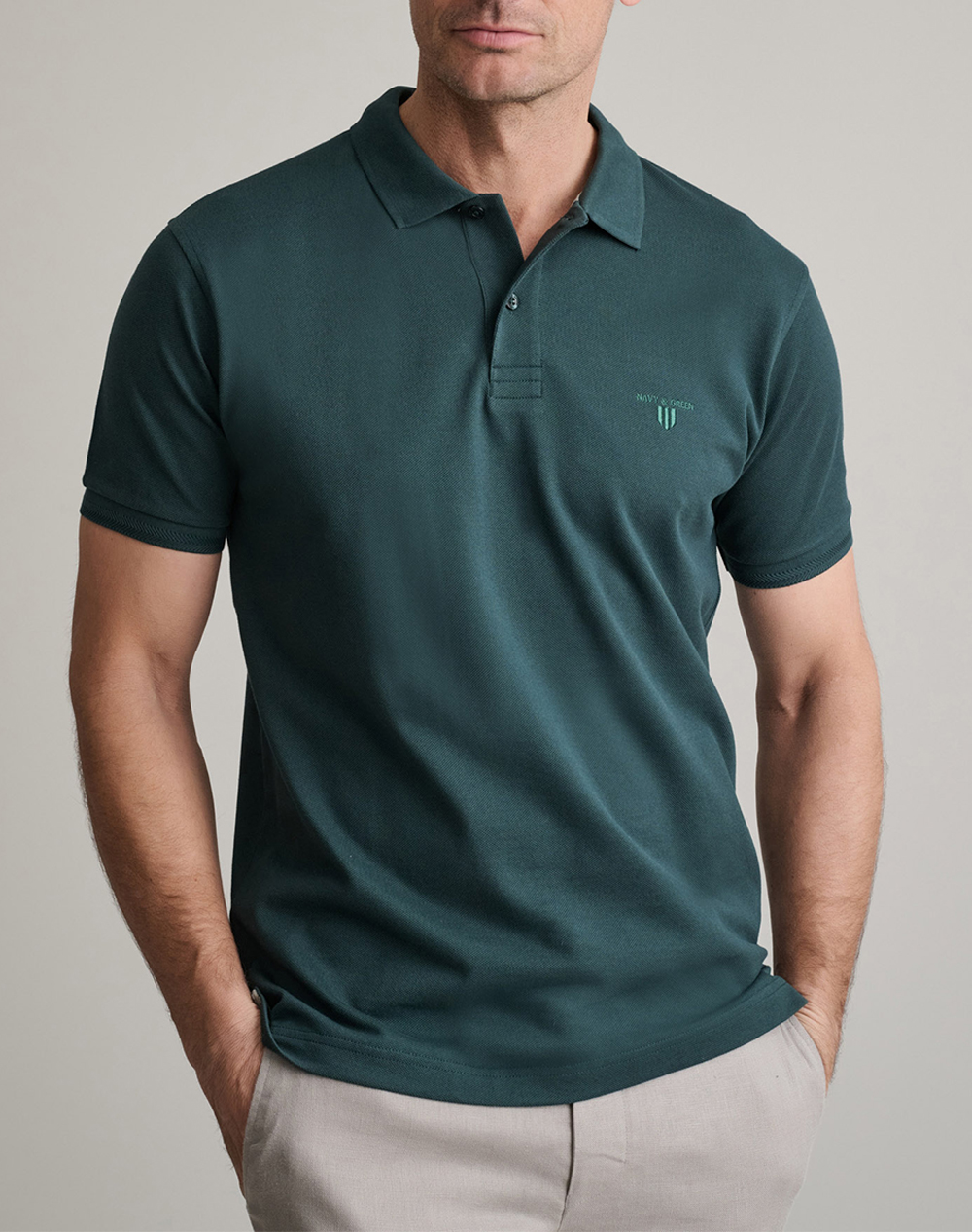 NAVY&GREEN ΜΠΛΟΥΖΑ ΠΟΛΟ, YOUNG LINE 24EY.007/PL/YL.2-AMAZON GREEN MediumForestGreen