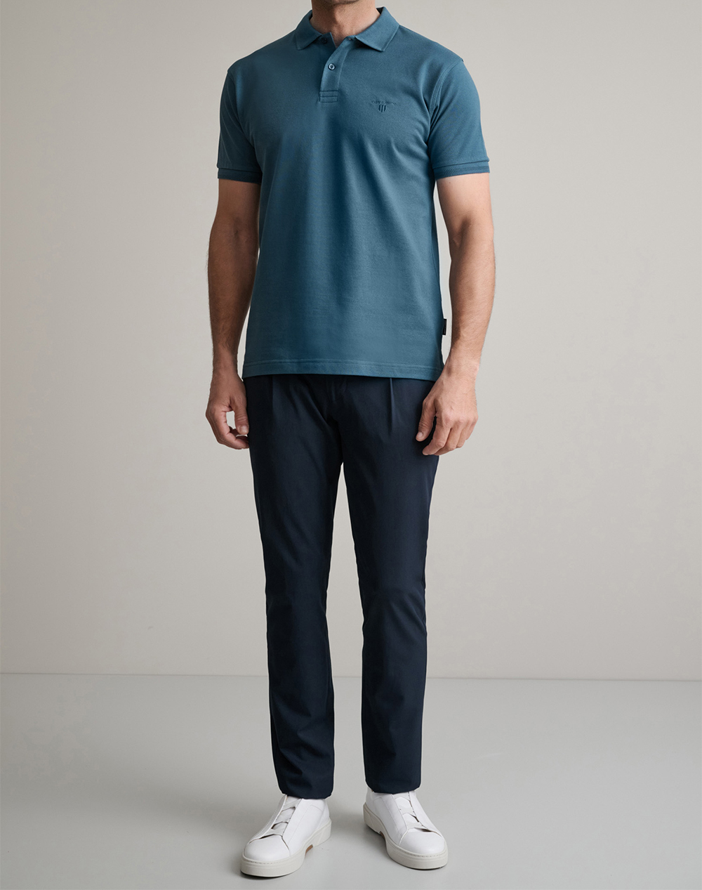 Navy Green Μπλούζα Πολο Young Line 24Ey 007 Pl Yl 2-Deep Ocean Oceanblue ανδρικά ρούχα μπλούζες Polo Politikos Shop Πολιτικός