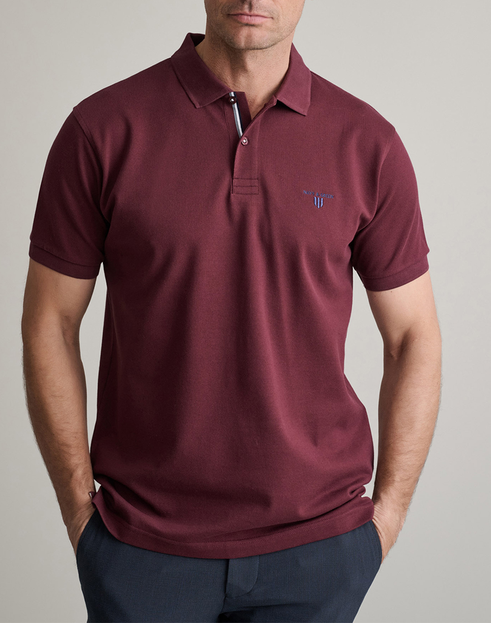 NAVY&GREEN ΜΠΛΟΥΖΑ ΠΟΛΟ 24EY.021/PL.1-DARK BORDEAUX Bordeux