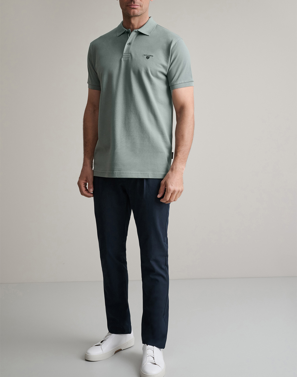 Navy Green Μπλούζα Πολο 24Ey 021 Pl 1-Stormy Sea Mixed ανδρικά ρούχα μπλούζες Polo Politikos Shop Πολιτικός