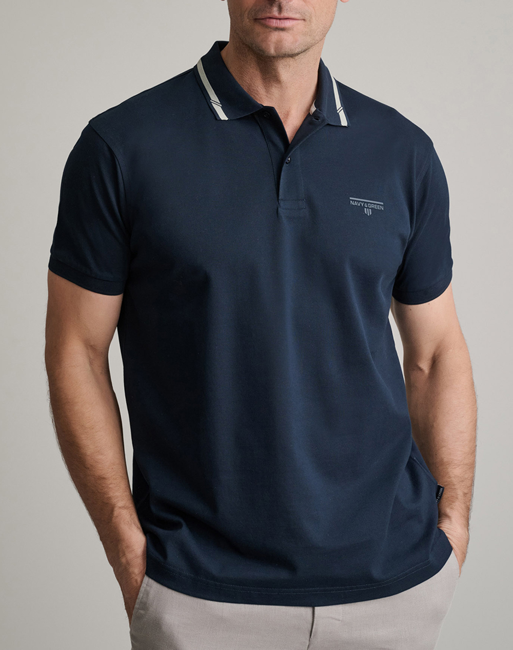 NAVY&GREEN ΜΠΛΟΥΖΑ ΠΟΛΟ 24EY.040/1PL-MARINE BLUE DarkBlue