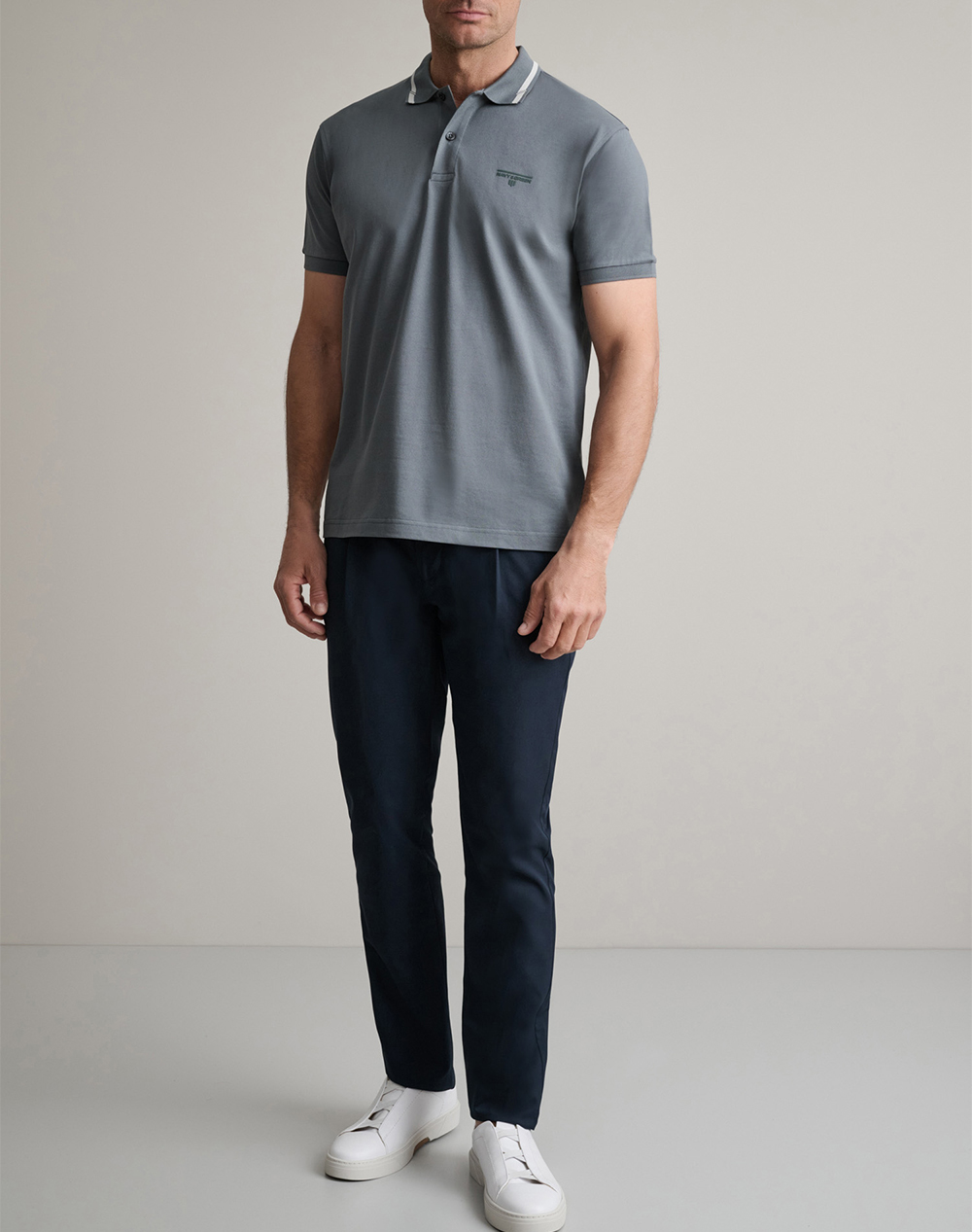 Navy Green Μπλούζα Πολο 24Ey 040 1Pl-Metal Blue Darkslategrey ανδρικά ρούχα μπλούζες Polo Politikos Shop Πολιτικός